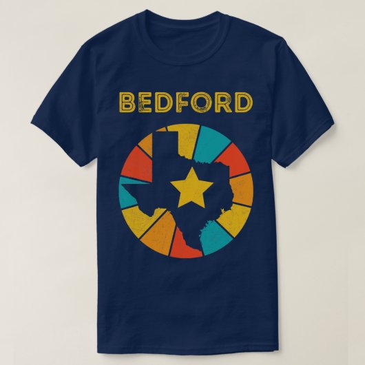 ベッドフォードテキサス州ヴィンテージ動揺してお土産 Tシャツ (デザイン正面)