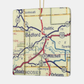 ベッドフォードINヴィンテージマップ セラミックオーナメント (左)