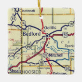 ベッドフォードINヴィンテージマップ セラミックオーナメント (正面)