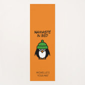 ベッドペンギンのおもしろい漫画名前をカスタムする ヨガマット (正面)