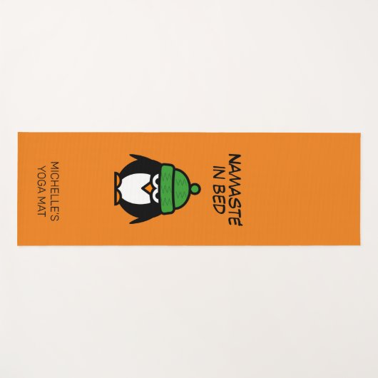 ベッドペンギンのおもしろい漫画名前をカスタムする ヨガマット (正面(横))