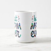 ベッドママは今までにかわいいフローラタイポグラフィ コーヒーマグカップ (中央)