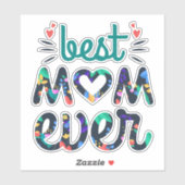 ベッドママは今までにかわいいフローラタイポグラフィ シール (シート)