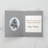 ベッドリントンテリアのクリスマスギフト シーズンカード (内部)