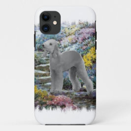 ベッドリントンテリアサマーガーデンアート iPhone 11 ケース