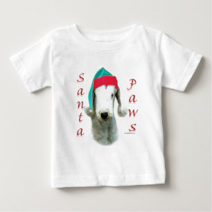 ベッドリントンテリアサンタポーズ ベビーTシャツ