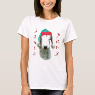 ベッドリントンテリアサンタポーズ Tシャツ