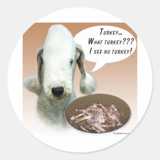 ベッドリントンテリアトルコ ラウンドシール (正面)