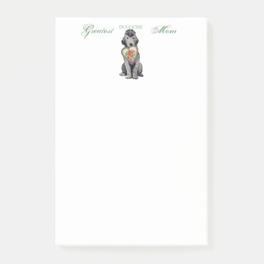 ベッドリントンテリアハートママ投稿ノート ポストイット (正面)