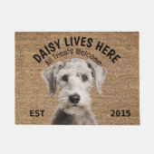 ベッドリントンテリアパーソナライズされたーペット ドアマット (正面)