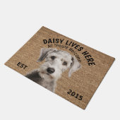 ベッドリントンテリアパーソナライズされたーペット ドアマット (アングル)