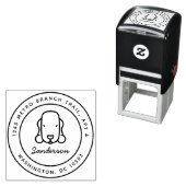 ベッドリントンテリア差出人住所スタンプセルフインク セルフインキングスタンプ (インサイチュ)