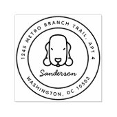 ベッドリントンテリア差出人住所スタンプセルフインク セルフインキングスタンプ (デザイン)