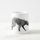 ベッドリントンホイッペットルチャードッグラインスケッチアート コーヒーマグカップ (中央)
