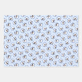 ベッドリントン絵を描テリアの砂色のドッグアート ラッピングペーパーシート (正面)