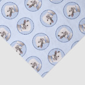 ベッドリントン絵を描テリアの砂色のドッグアート 薄葉紙 (詳細)