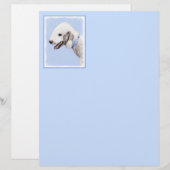 ベッドリントン絵画テリアの – オリジナルドッグアート (正面/裏面)