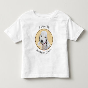 ベッドリントン絵画テリアの – オリジナルドッグアート トドラーTシャツ