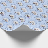 ベッドリントン絵画テリアの – オリジナルドッグアート ラッピングペーパー (角)