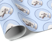 ベッドリントン絵画テリアの – オリジナルドッグアート ラッピングペーパー (ロールコーナー)