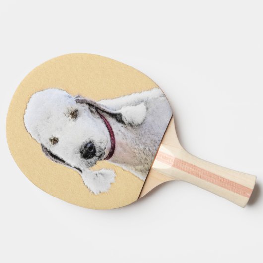 ベッドリントン絵画テリアの – オリジナルドッグアート 卓球ラケット (横)