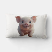 ベッドルームまたはソファ用の小さなピグレットクッション枕 ランバークッション (裏面)