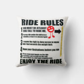 ベッドルームインおもしろいヌエンド乗りルール クッション (裏面)