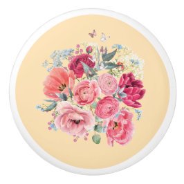 ベッドルームドロワーセラミックノブ – フローラ セラミックノブ