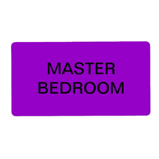 ベッドルームパッキング&ムービング ラベル (正面)