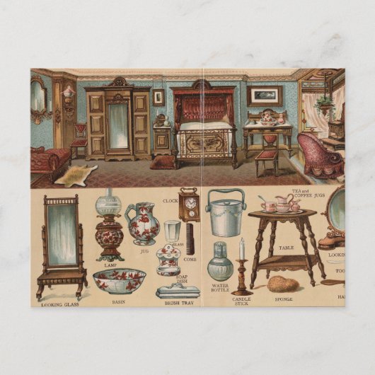 ベッドルームビクトリアン ポストカード (正面)