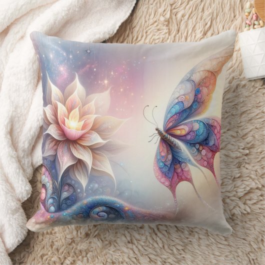 ベッドルームピローお洒落ドデコーバタフライ クッション (ブランケット)