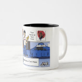 ベッドルーム10代の – 男性マンガ ツートーンマグカップ (正面右)