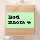 ベッドルーム4緑の移動ラベ淡い色のル ラベル (インサイチュ)