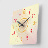 ベッドルーム&リビングルームデコールアイディアfor a モダン Cream スクエア壁時計 (傾斜)