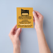 ベッドロゴホステルアコモデーション広告ズ チラシ (手)