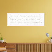 ベッド上のカスタム歌の歌詞の引用文 キャンバスプリント (インサイチュ (リビング))