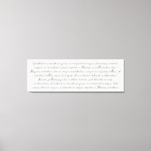 ベッド上のカスタム歌の歌詞の引用文 キャンバスプリント (正面)