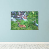 ベッド付きバック キャンバスプリント (インサイチュ (ウッドフロア))