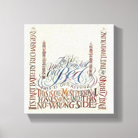 ベッド以上の キャンバスプリント (正面)