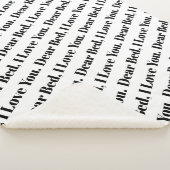 ベッド親愛、私はあなたを愛するおもしろい文字パターン シェルパブランケット (3/4)