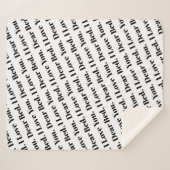 ベッド親愛、私はあなたを愛するおもしろい文字パターン シェルパブランケット (正面(横))