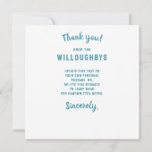 ベッド魅力的Nブレックファーストビクトリアンハウスクリスマス サンキューカード (裏面)