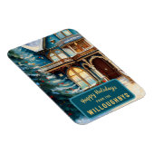 ベッド魅力的Nブレックファーストビクトリアンハウスクリスマス マグネット (右側)