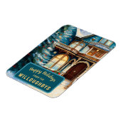 ベッド魅力的Nブレックファーストビクトリアンハウスクリスマス マグネット (左側)