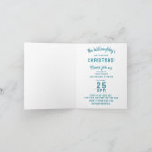 ベッド魅力的Nブレックファーストビクトリアンハウスクリスマス 招待状 (内部)