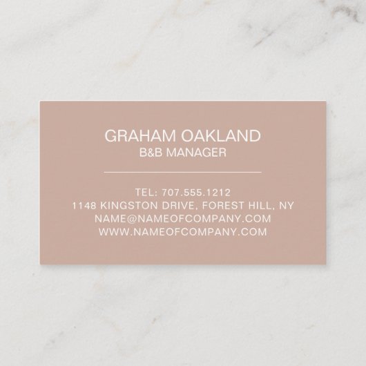 ベッド&エレガントブレックファーストアコモデーション 名刺 (裏面)