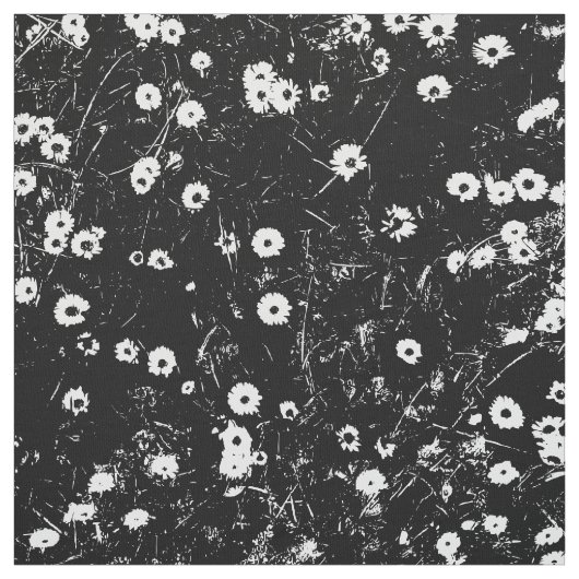 ベッド・オブ・デイジーHC – 白黒 ファブリック (見本)