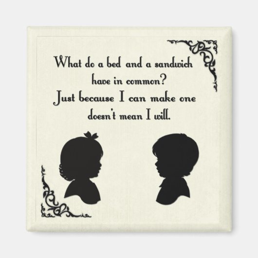 ベッド&サンドイッチデバックルマグネット マグネット (正面)