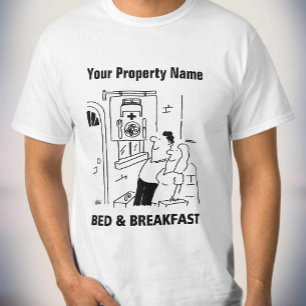 ベッド&ブレックファーストカートゥーンTシャツ Tシャツ