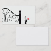 ベッド&ブレックファーストビジネスカードピンクローズ 名刺 (正面/裏面)